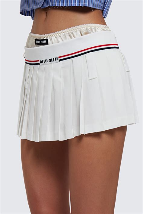 Miu Miu Pleated Mini Skirt 